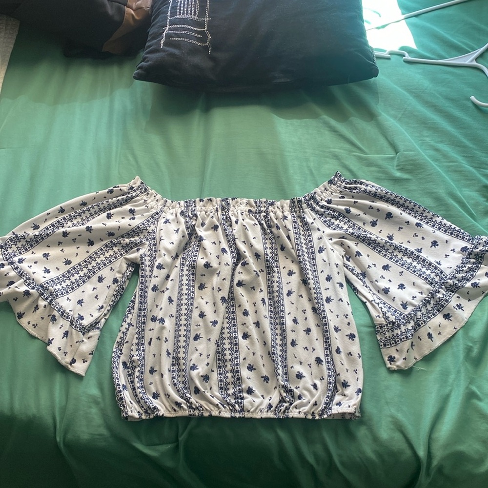 Small Floral Off Shoulder Tops